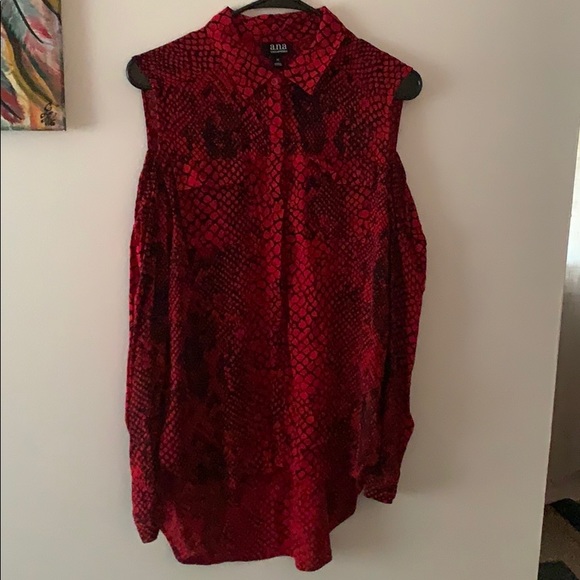 a.n.a Tops - ANA snakeskin print button down